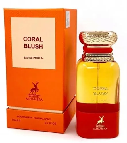 Maison Alhambra Coral Blush Eau de Parfum 80ml - Eau de Parfum für Damen, mit fruchtigen Noten von Pfirsich und Blutorange, ideal für einen frischen und lebendigen Duft, der den ganzen Tag anhält.