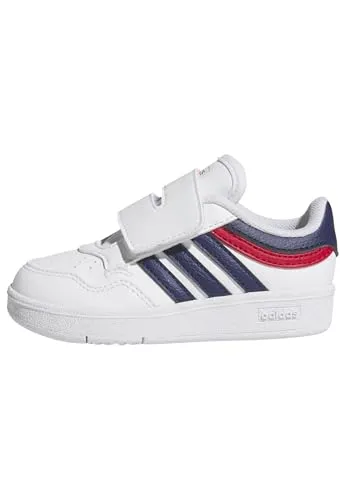 adidas Sportswear HOOPS 4.0 KIDS Klettschuh für Kinder - Sneaker für Kinder in Cloud White/Dark Blue, ideal für sportliche Aktivitäten und bequem dank Gummi-Laufsohle. Fällt klein aus, bitte eine Größe größer bestellen.