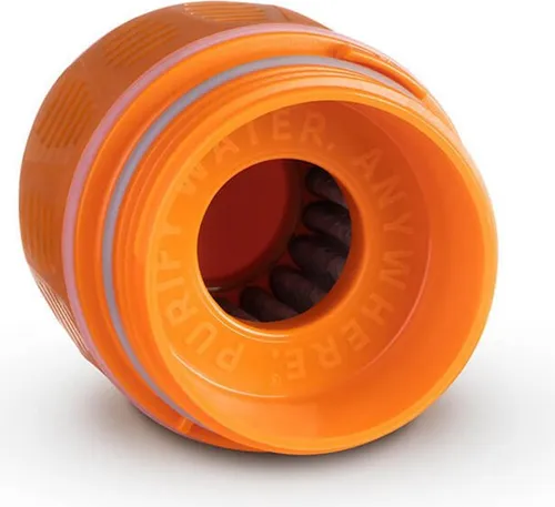 GRAYL UltraPress Purifier Cartridge - Ersatzfilter für Reisen - Campingzubehör: Ersatzfilter für den Ultralight Compact Purifier von Grayl, färbt bis zu 150 l Wasser orange und ist ideal für Trekking und Camping.