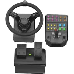 Saitek Farm Sim Controller - Gaming-Zubehör mit 900 Grad drehbarem Lenkrad und präzisem Drehknauf für realistische Traktorsteuerung. Ideal für Farming- und andere Simulatoren, einfach über USB anschließen und sofort loslegen!