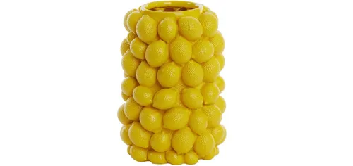 Light & Living Vase Zitrone - Gelbe Polyresin Deko - Vasen: Stilvolle 33 cm hohe Vase aus Polyresin in leuchtendem Gelb, ideal für frische Blumen oder als dekoratives Einzelstück.