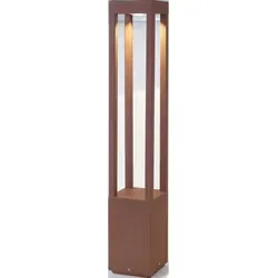Faro 70754 AGRA Außensockel-Pfostenbeleuchtung - Lampen – Witterungsbeständige Außenbeleuchtung aus rostbraunem Aluminium mit IP54 Schutz, ideal für stimmungsvolle Akzente in Ihrem Garten.