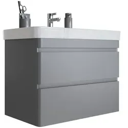 Newroom Waschtisch Axina - Hängender Waschbeckenunterschrank mit hochwertigem Lack - Waschtisch mit kompakten Maßen, ideal für jedes Badezimmer. Nachhaltige Produktion in Europa und pflegeleichte, edle Lackoberfläche sorgen für Qualität und Langlebigkeit.