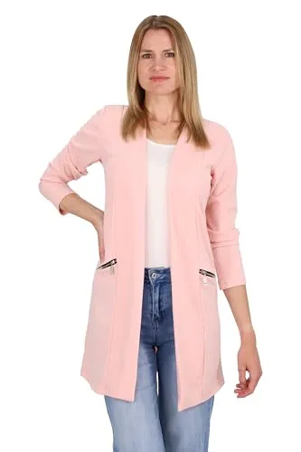 Malito Damen Langarm Casual Blazer Rosa XXL - Eleganter Stretch-Blazer aus hochwertigem Material mit 95% Polyester und 5% Elasthan. Ideal für Business und Freizeit, pflegeleicht und vielseitig tragbar – perfekt für jeden Anlass.