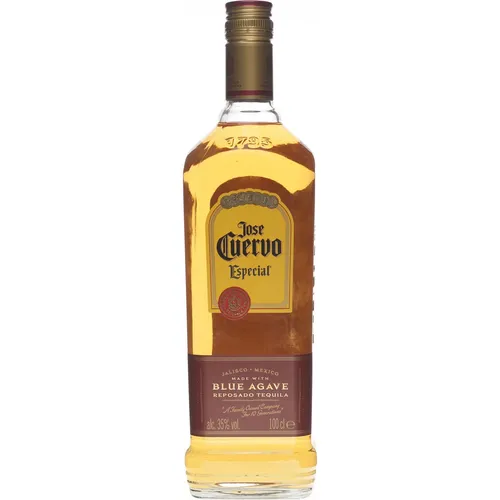 Jose Cuervo Especial Reposado Gold 1 Liter 35 % Vol. - Hochwertiger Tequila mit feiner Eichen- und Vanillenote, ideal für Cocktails oder pur. Genießen Sie den einzigartigen Geschmack von Jose Cuervo.