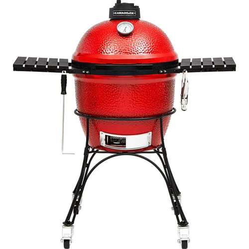 Classic Holzkohlegrill - 46 cm Durchmesser, rot schwarz, ideal für gesellige Grillabende und einfach zu handhaben