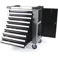 Mephisto-Tools Werkzeugwagen mit 9 abschließbaren Schubladen - Werkstatteinrichtung mit 9 schmalen Schubladen, vollausziehbar und kugelgelagert, ideal für Ordnung und maximale Belastbarkeit von 35 kg pro Schublade.