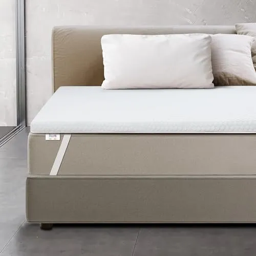 The White Stone Matratzen Topper 110x180cm - Orthopädischer Memory Foam H3 - Matratzenauflage mit 6 cm hochdichtem viskoelastischem Schaum, ideal zur Entlastung von Gelenk- und Rückenschmerzen, atmungsaktiv und waschbar für maximalen Komfort.