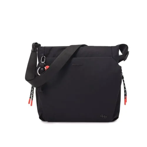 Hedgren Makoto Crossover Square Bag Black - Umhängetaschen aus recyceltem Material, sportlich-modern und nachhaltig – ideal für den Alltag. Maße: 25 x 25 x 8 cm.