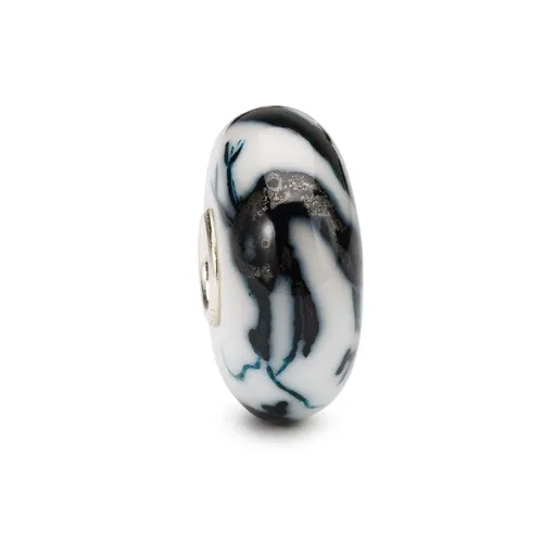TROLLBEADS Porzellanbead, Machtvoller Drache-LIMITIERT, 925 Silber - Exklusives Porzellanbead mit einem kraftvollen Drachenmotiv. Ideal für Bettelarmbänder und Halsketten. Verleiht jedem Schmuckstück eine besondere Note.