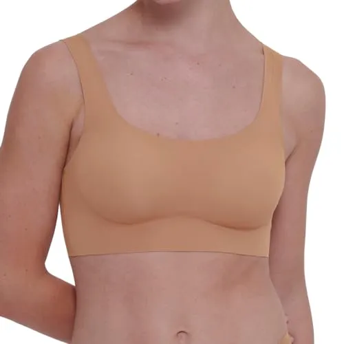 Sloggi Damen Zero Feel 2.0 Top Bra - Nostalgic Brown, XL - Funktionsunterwäsche mit leichtem Halt, gebürsteter Oberfläche für ein weicheres Gefühl und herausnehmbaren, atmungsaktiven Pads für optimalen Tragekomfort.