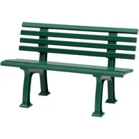 PROREGAL Gartenbank Antigua | 2-Sitzer in Moosgrün - Gartenbänke mit UV-beständigem Kunststoff, ideal für jeden Außenbereich – pflegeleicht, stabil und komplett montiert für einfachen Aufbau.