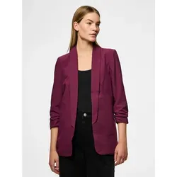 Blusenblazer "PCBOSELLA 3/4 BLAZER NOOS" - Grape Wine, Gr. S (36) - Eleganter Blazer für Damen mit Faltendetail am Ärmel, ideal für Business-Meetings. Bequem und anschmiegsam, perfekt für lange Tage im Büro.