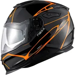 Nexx Y.100 B-Side, Integralhelm - Schwarz/Orange - M