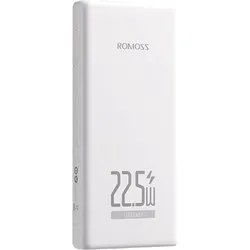 ROMOSS Powerbank PRC10 10000mAh 22.5W - Weiße Powerbank für schnelle Energie - Powerbank mit 10000 mAh und 22.5W, ideal für unterwegs. Kompakt, sicher und kompatibel mit vielen Geräten – die perfekte Lösung für alle Energiebedürfnisse.