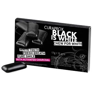 CURAPROX Black is White Kaugummis 12 Dragees