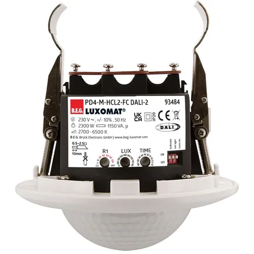 B.E.G. PD4-M-HCL2-DE Präsenzmelder - Präsenzmelder mit DALI-Kompaktlösung für energieeffiziente Lichtsteuerung und biologisch effektives Human Centric Lighting.