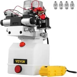 VEVOR 12V Hydraulische Pumpe ZZ004234 - Sonstige Elektroinstallationsartikel mit 4.5L Hydraulikaggregat, ideal für Kipperanwendungen, robust, leise und schnell im Einsatz.