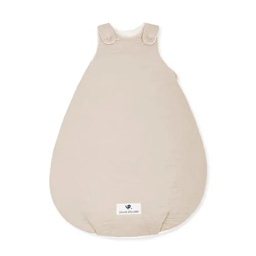 Julius Zöllner Babyschlafsack Musselin sand 62/68 - Schlafsäcke aus 100% Musselin-Baumwolle, atmungsaktiv und ideal für einen erholsamen Schlaf Ihres Babys.