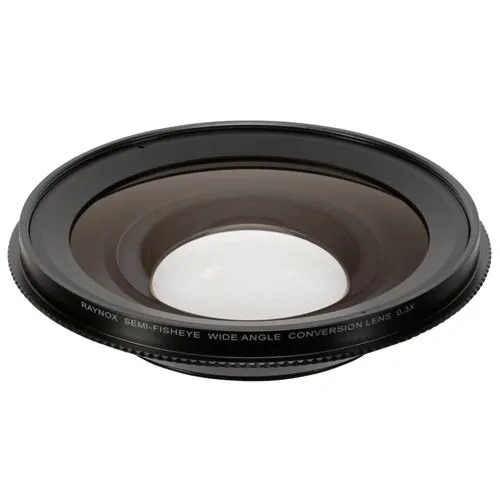 Raynox MX-3000 0,3x Fish-Eye - Technik: Hochwertiges Fish-Eye-Objektiv mit Metalltubus, ideal für kreative Aufnahmen mit 0,3-facher Vergrößerung, passend für 58mm Camcorder.