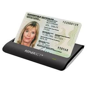 REINER SCT cyberJack RFID basis Chipkartenleser - Card-Reader für einfache Online-Identifizierung ohne Installation, ideal für Bankgeschäfte und Verwaltungsanträge von zu Hause.
