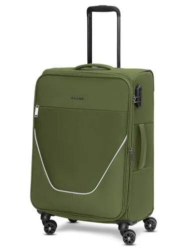 Stratic Weichgepäck-Trolley taska, 4 Rollen - Koffer mit 4 Rollen aus strapazierfähigem Polyester, integriertes Zahlenschloss und erweiterbar um 3 cm für zusätzlichen Stauraum. Ideal für Ihre nächste Reise!