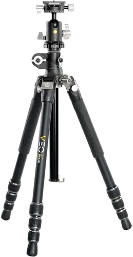 Vanguard VEO 3T+ 264AB Stativ - Leichtes Reisestativ mit umschwenkbarer Mittelsäule für flexible Aufnahmen und schneller Aufbau dank drei voreingestellter Beinwinkel.
