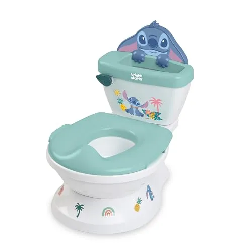 Disney Baby Stitch My Size Töpfchen - 2-in-1 Töpfchen für Kleinkinder ab 18 Monaten mit abnehmbarem Toilettensitz und Spülgeräuschen, macht das Töpfchentraining zum Spaß!