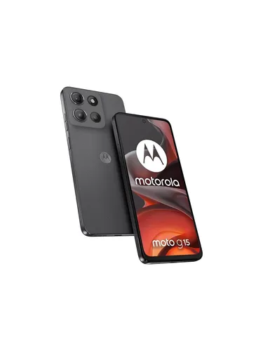 Motorola moto g15 8/128GB Gravity Grey - Leistungsstarkes Smartphone - Handys und Smartphones mit 50-MP-Kamera, 5200-mAh-Akku und Dolby Atmos Stereo-Lautsprechern für beeindruckende Unterhaltung und lange Nutzung ohne Unterbrechung.