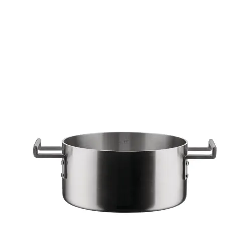 Alessi Convivio DC101/20 - Trilamin Design-Kasserolle mit zwei Griffen - Auflaufform aus hochwertigem Trilamin, ideal für Induktion. Perfekt zum Schmoren, Braten und Dünsten. Elegantes Design von David Chipperfield für anspruchsvolle Küchenliebhaber.