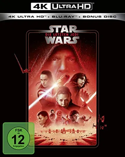 Star Wars: Die letzten Jedi - 4K Ultra-HD Edition - Erlebe das epische Abenteuer in atemberaubender 4K Ultra-HD-Qualität. Diese Blu-ray-Edition bietet beeindruckende Bild- und Tonqualität für unvergessliche Filmabende.