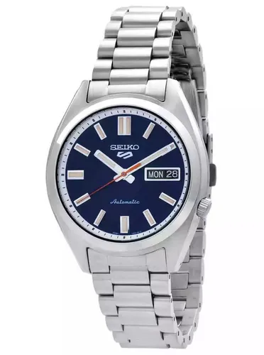 SEIKO 5 Sport Automatic Men's Watch SRPK87K1 - Armbanduhren für Herren, mit einem eleganten blauen Zifferblatt und robustem Stahlgehäuse für Langlebigkeit und Stil.