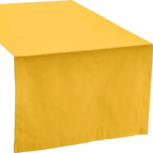 REDBEST Tischläufer Tulsa Baumwolle Curry Größe 40x170 cm
