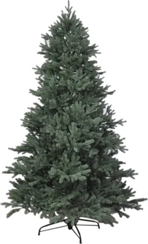 RS Trade HXT 1418 - 210 cm künstlicher Weihnachtsbaum aus 100% PE Spritzguss, schwer entflammbar mit Schnellaufbau Klappsystem und stabilem Metallständer