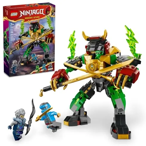 LEGO NINJAGO 71817 Lloyds Elemental Power Mech - Anpassbares Kampfspielzeug mit 3 Ninja-Actionfiguren. Kreativer Bau- und Spielspaß für Kinder ab 7 Jahren – kombinierbar mit weiteren Mechs für noch mehr Abenteuer!
