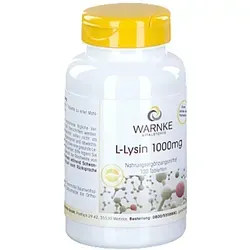 L-lysin 1000 Mg Tabletten - Arzneimittel zur Unterstützung des Immunsystems, ideal zur Bekämpfung von Herpes und zur Förderung der Gesundheit.
