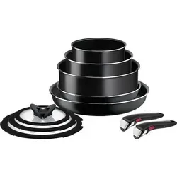 Tefal 10-tlg. Kochgeschirr-Set Ingenio Easy Cook N Clean - Vielseitiges Kochgeschirr-Set mit antihaftbeschichteten Pfannen und Töpfen, ideal für kreative Kochabenteuer und leicht zu reinigen.