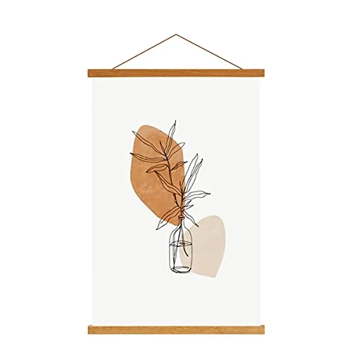 Sanauto A2 Posterleiste Posterschiene Posterleisten 42CM, Magnet Magnetische Holz Poster Aufhänger Halter Rahmen Leisten Bilder Bild Bilderleiste Bilderrahmen 42x30 42x59 (42cm, Teak)