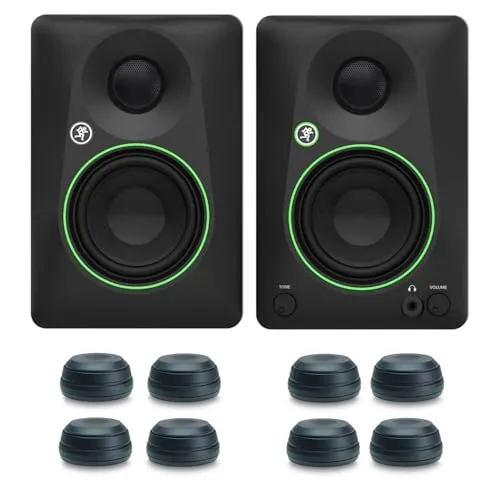 MACKIE Mackie Studio-Monitore CR3.5BT mit Boxenfüße - Lautsprecher für Content-Erstellung und Gaming mit Bluetooth 5.0, 50 W Gesamtleistung und präzisem Klang. Ideal für Heimstudios und Multimedia-Anwendungen.