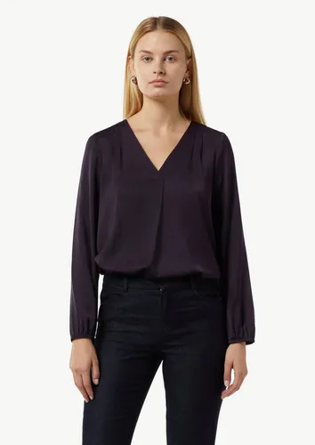 comma Bluse - Stylische Bluse mit V-Ausschnitt und langen Ärmeln, ideal für legere und elegante Outfits, Regular Fit für optimalen Tragekomfort.