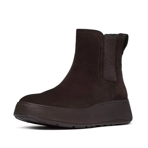 FitFlop Damen Chelsea Boot F-MODE STI - braun, 38 EU - Wanderschuhe aus 100% Leder, mit herausnehmbarer Innensohle für optimalen Komfort und stilvolles Design, ideal für Casualmode und Streetwear.
