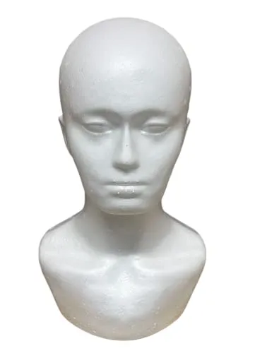 ICAN LONDON Mannequin-Kopf aus Polystyrol, für Hüte, Perücken, Ausstellungsstücke