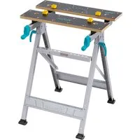Wolfcraft Spanntisch Master 200 - Vielseitiger Arbeitstisch - Tischkreissägen - Robuste MDF Arbeitsfläche 64,5 x 30,0 cm, ideal für präzises Arbeiten und vielseitige Anwendungen.