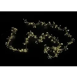LEX 400er LED Tropfen-Lichterkette, Warmweiß - Weihnachtsbeleuchtung mit 400 warmweißen LEDs und 8 Funktionen für eine gemütliche Atmosphäre. Ideal für die Innendekoration und sorgt für strahlende Akzente.