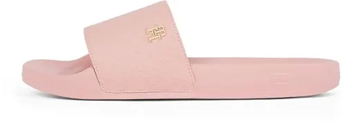 Tommy Hilfiger Damen Badeschuhe Monogram Elegant, Rosa (Foggy Pink), 41 - Dusch- & Badeschuhe für Damen mit zeitlosem Design und hochwertiger Verarbeitung. Bequemes Fußbett für optimale Passform – perfekt für Wellnessurlaube und Sommer-Outfits.