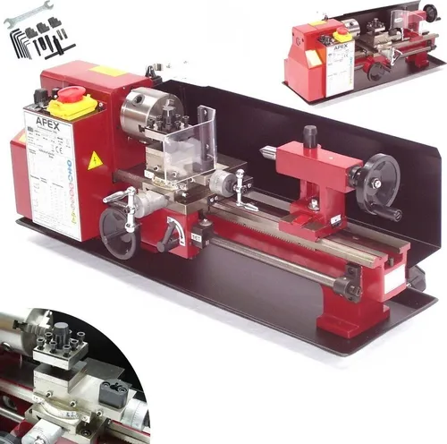 Metalldrehmaschine Drehbank 300 - Präzise und kompakt - Metallbearbeitung: Stufenlose Drehzahlregulierung, automatische Leitspindel, ideal für Platzsparer, perfekt für Drehen und Gewindeschneiden von verschiedenen Materialien.