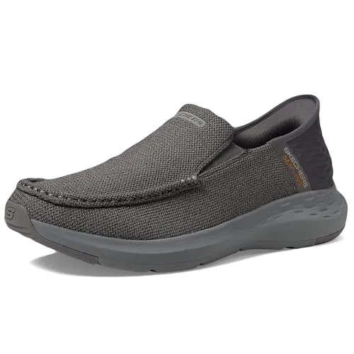 Skechers Parson Ralven Slip-On für Herren, GRAU, 50.5 EU - Bequeme Skechers Slip-Ons mit Air-Cooled Memory Foam für optimalen Tragekomfort. Maschinenwaschbar und ideal für den Alltag.