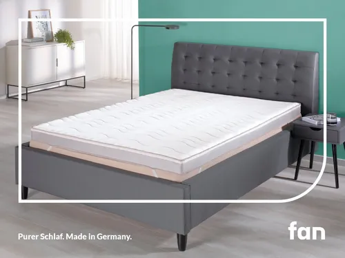 f.a.n. 7-Zonen Kaltschaum-Topper BIG KOMFORT PLUS (90 X 200 CM) - Matratzen Topper "Big Komfort" mit 10 cm Kaltschaum, bietet optimale Druckentlastung durch 7-Zonen Noppenstruktur für erholsamen Schlaf.