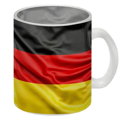 Glas Tasse mit Deutschlandfahne Motiv