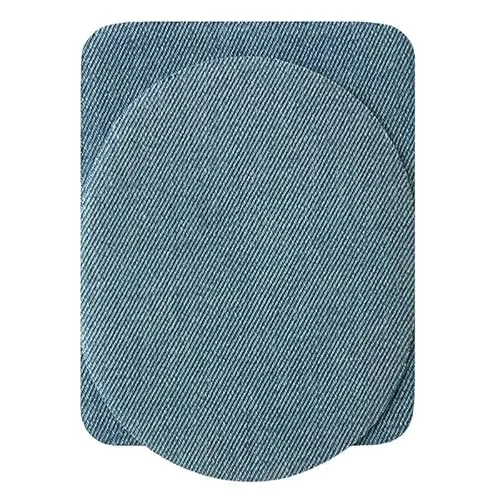 Mono-Quick GmbH Flickstoff Jeans oval/Rechteck zum Aufbügeln ca. 9,5x11,5 cm light denim 4 St